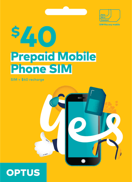 Optus $40 prepaid